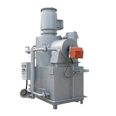 Incinerador com tratamento de combustão por vento anular para a triagem de instalações de reciclagem de resíduos