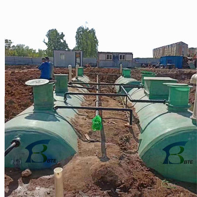 Tanque séptico Tanques de armazenamento de FRP Máquina de água para tratamento de esgoto