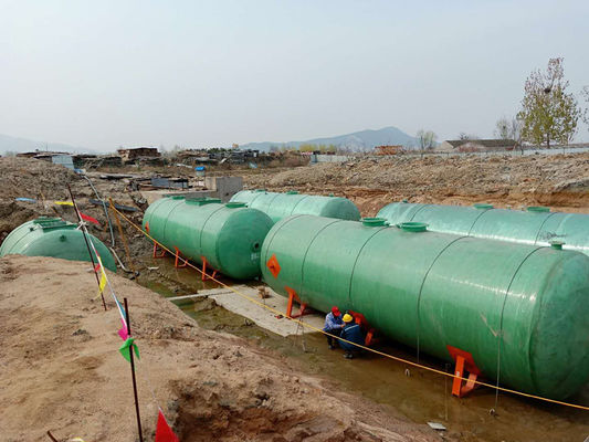Tanque séptico Tanques de armazenamento de FRP Máquina de água para tratamento de esgoto