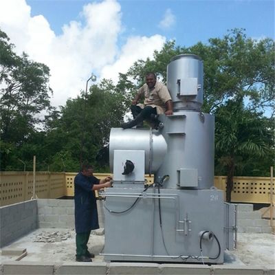 2300 kg Peso 10-500 kg/h Incinerador sem fumo para máquinas de eliminação de resíduos hospitalares