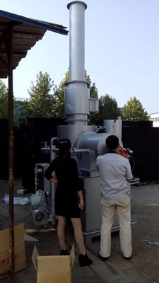 Incinerador de resíduos de plantas de plástico Equipamento de protecção do ambiente Capacidade 750L/h