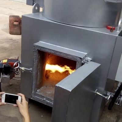 Incinerador de resíduos de 100-150 kg/capacidade de carga para queima de resíduos animais em duas câmaras