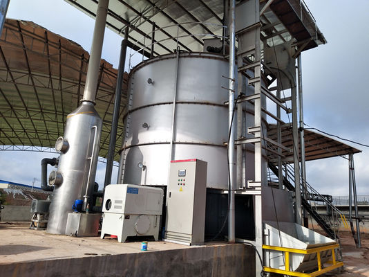 Máquina de compostagem de 1 a 10 T/H para resíduos de jardim e de cozinha em aço carbono