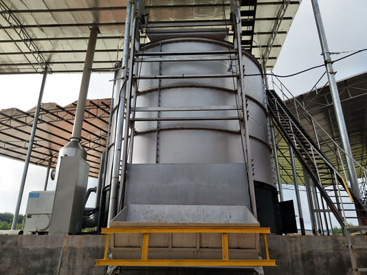Máquina de compostagem de 1 a 10 T/H para resíduos de jardim e de cozinha em aço carbono