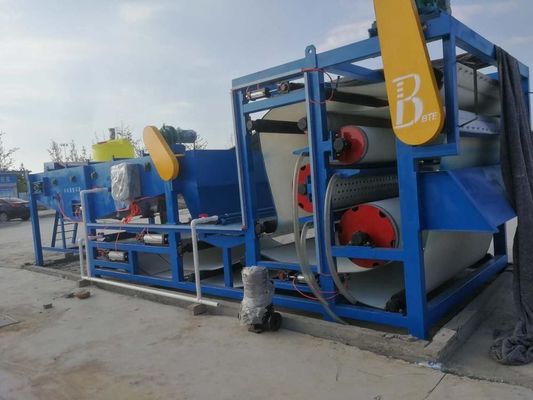 Pressão de filtragem de cintura de aço inoxidável para desaguamento de lama em grande escala Capacidade 3-25m3/H