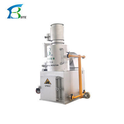 Incinerador de combustível de origem hídrica para resíduos químicos de capacidade 10-500 kg/lotação Azul prateado