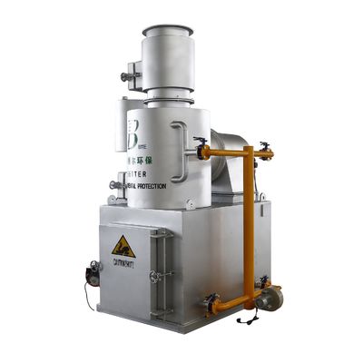 Incinerador multi-tipo de reciclagem de resíduos sólidos com material de aço carbono e chaminé