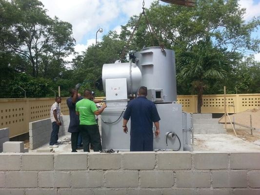 Incinerador de instalações de reciclagem de crematórios de plástico de 2 a 13 toneladas com queimador de óleo diesel a gás