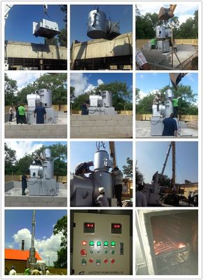 Incinerador de gaseificação de plasma de aço carbono com tijolos resistentes ao calor