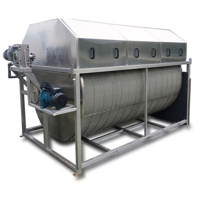 Agropecuária Filtro de tambor rotativo Aço inoxidável 304 316 Aquicultura Filtro de tela de tambor